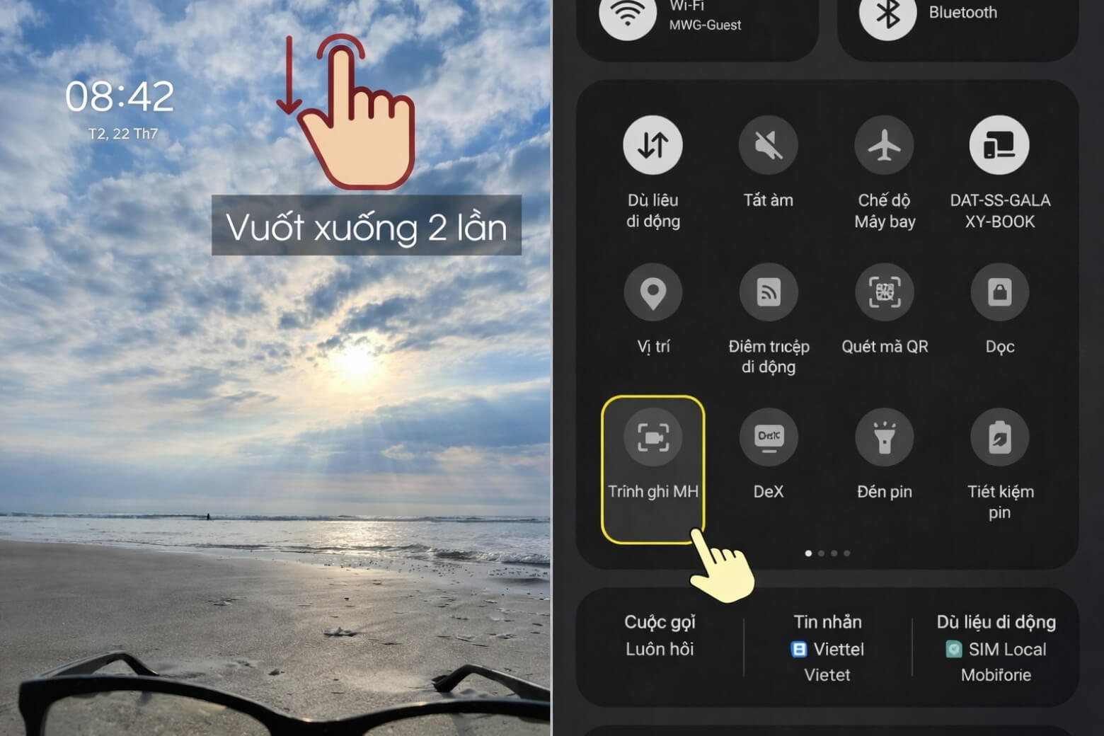 Truy cập thanh điều khiển và chọn trình quay MH
