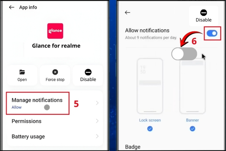 Cách tắt quảng cáo trên điện thoại Realme triệt để 100% (Mới 2026) 14 Tắt quảng cáo trên Glance cho Realme