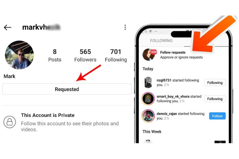 Gửi lời mời kết bạn (Follow Request)