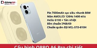 cấu hình OPPO A6 Pro chi tiết