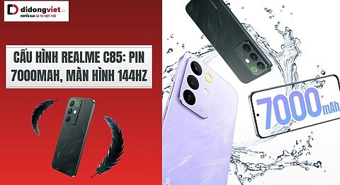 Cấu hình realme C85 chi tiết: Pin 7000mAh, chip 6nm mạnh mẽ thông số realme C85 cho cái nhìn nhanh về sức mạnh tổng thể