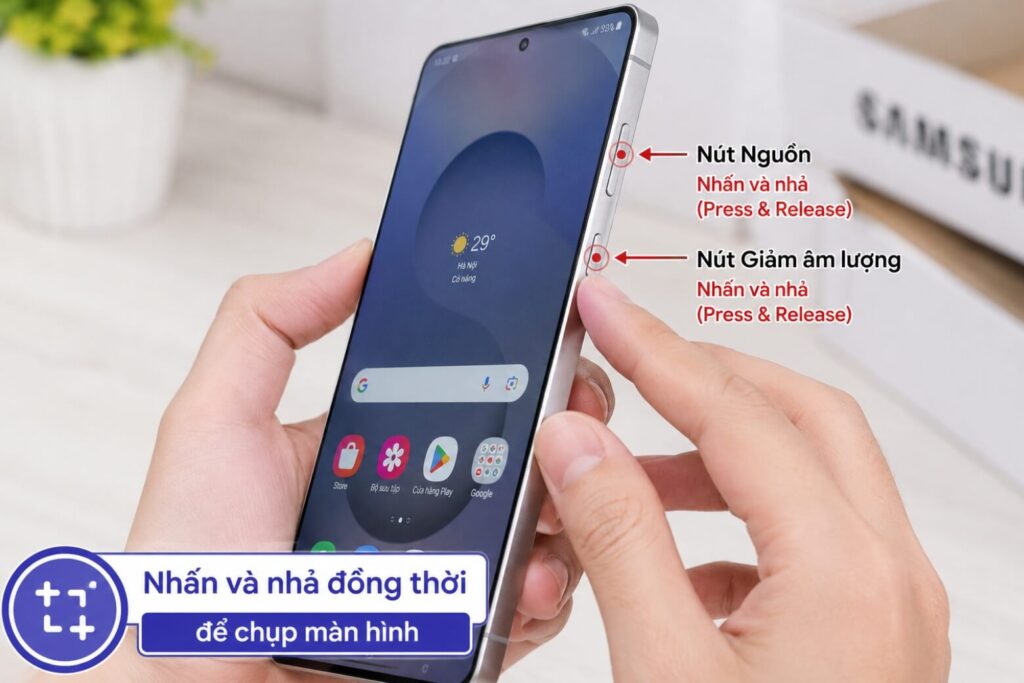 Cách chụp màn hình điện thoại Samsung: Hướng dẫn chuẩn cho mọi thế hệ Galaxy 4 cách chụp màn hình điện thoại Samsung