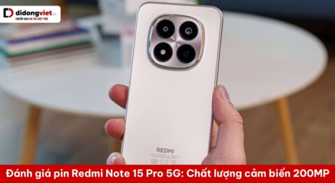 đánh giá pin redmi note 15 pro 5g