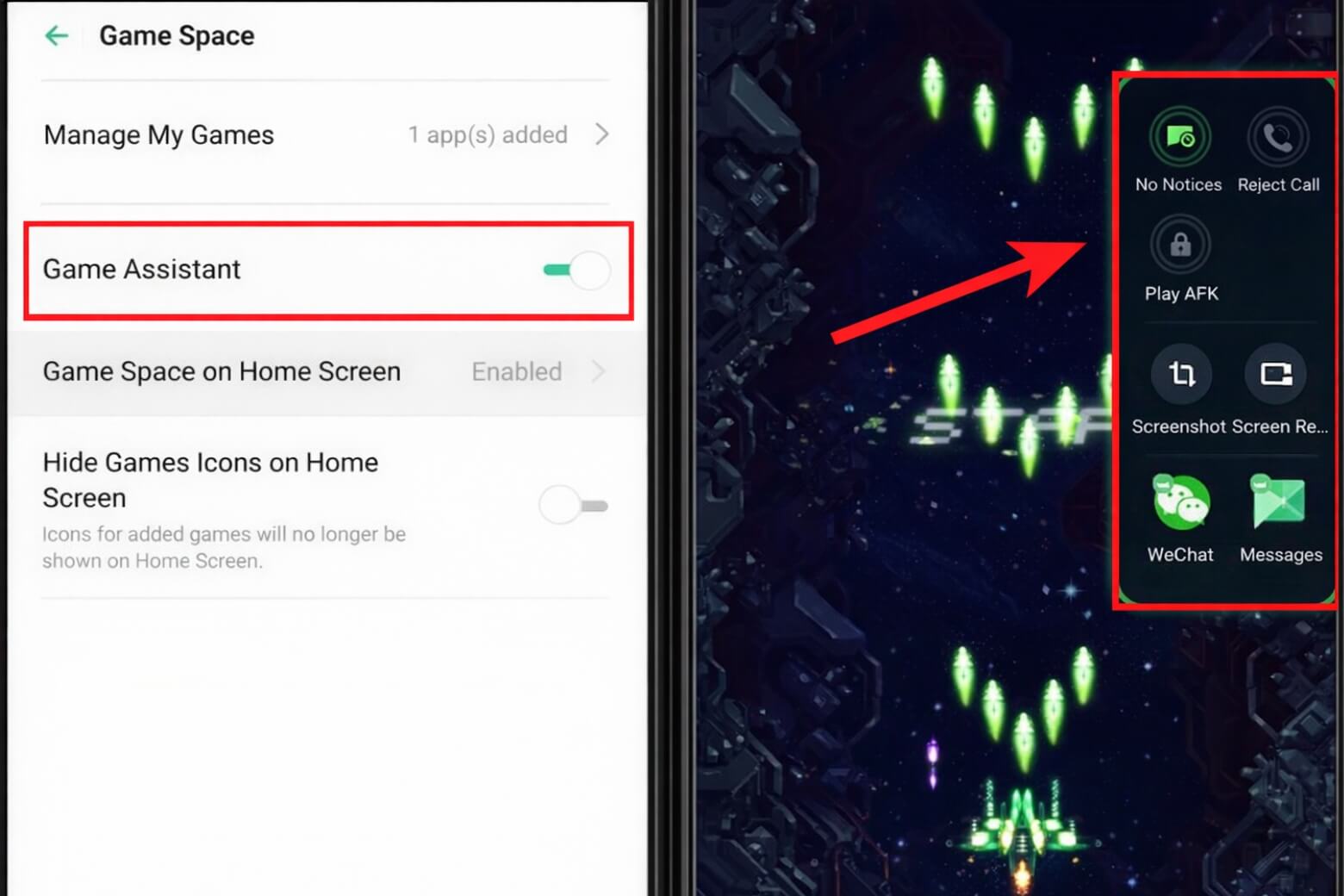Cách kích hoạt thanh công cụ của Game Space giúp bạn truy cập nhanh các tiện ích