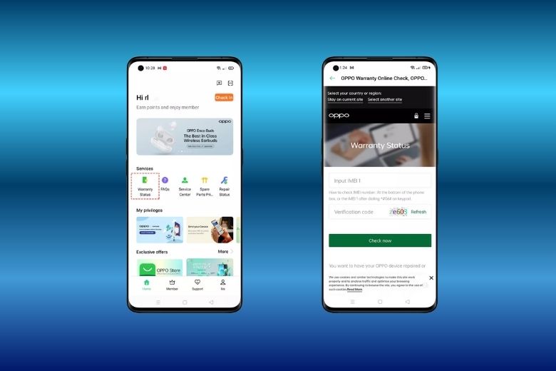 Hướng Dẫn Kiểm Tra IMEI OPPO & Check Bảo Hành Chính Hãng Chi Tiết 9 kiểm tra bảo hành OPPO qua ứng dụng My OPPO