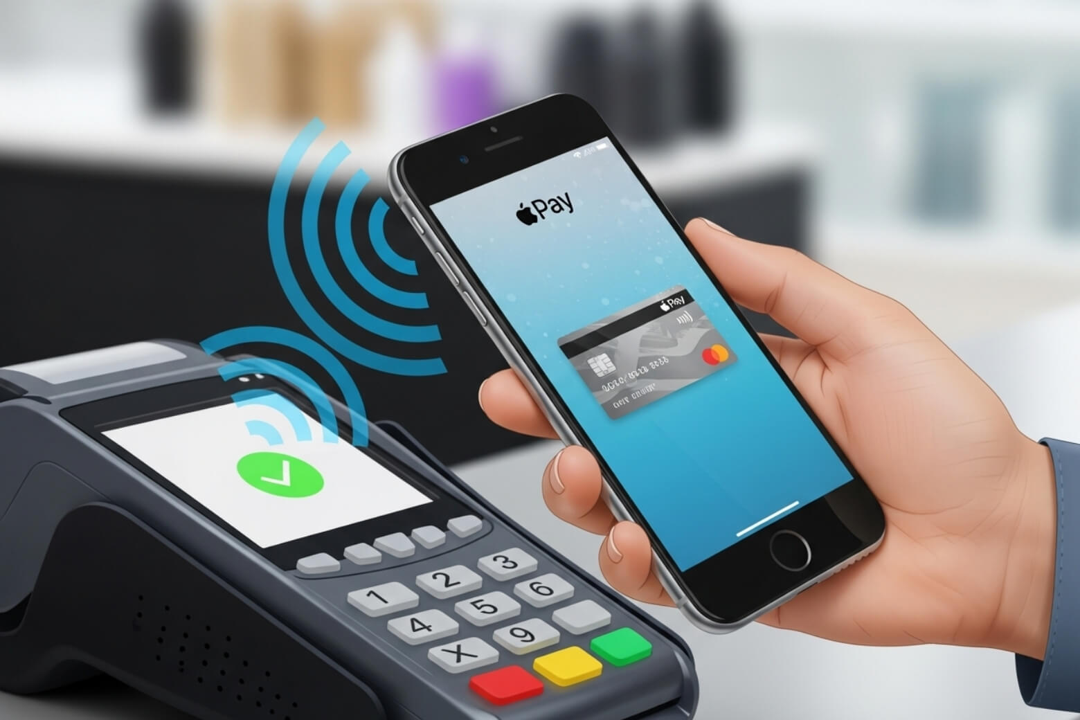 Dùng NFC có thể hỗ trợ thanh toán Apple Pay tại các cửa hàng trên toàn thế giới