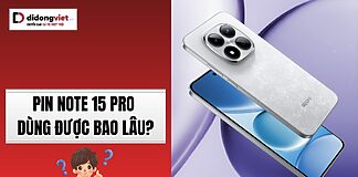 pin Note 15 Pro dùng được bao lâu