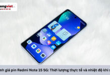 Đánh giá pin Redmi Note 15 5G: Thời lượng thực tế và nhiệt độ khi sạc Pin Redmi Note 15 5G