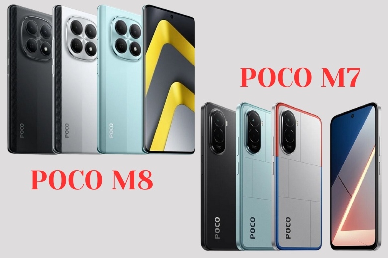 POCO M8 có mấy màu so sánh với bảng màu POCO M7