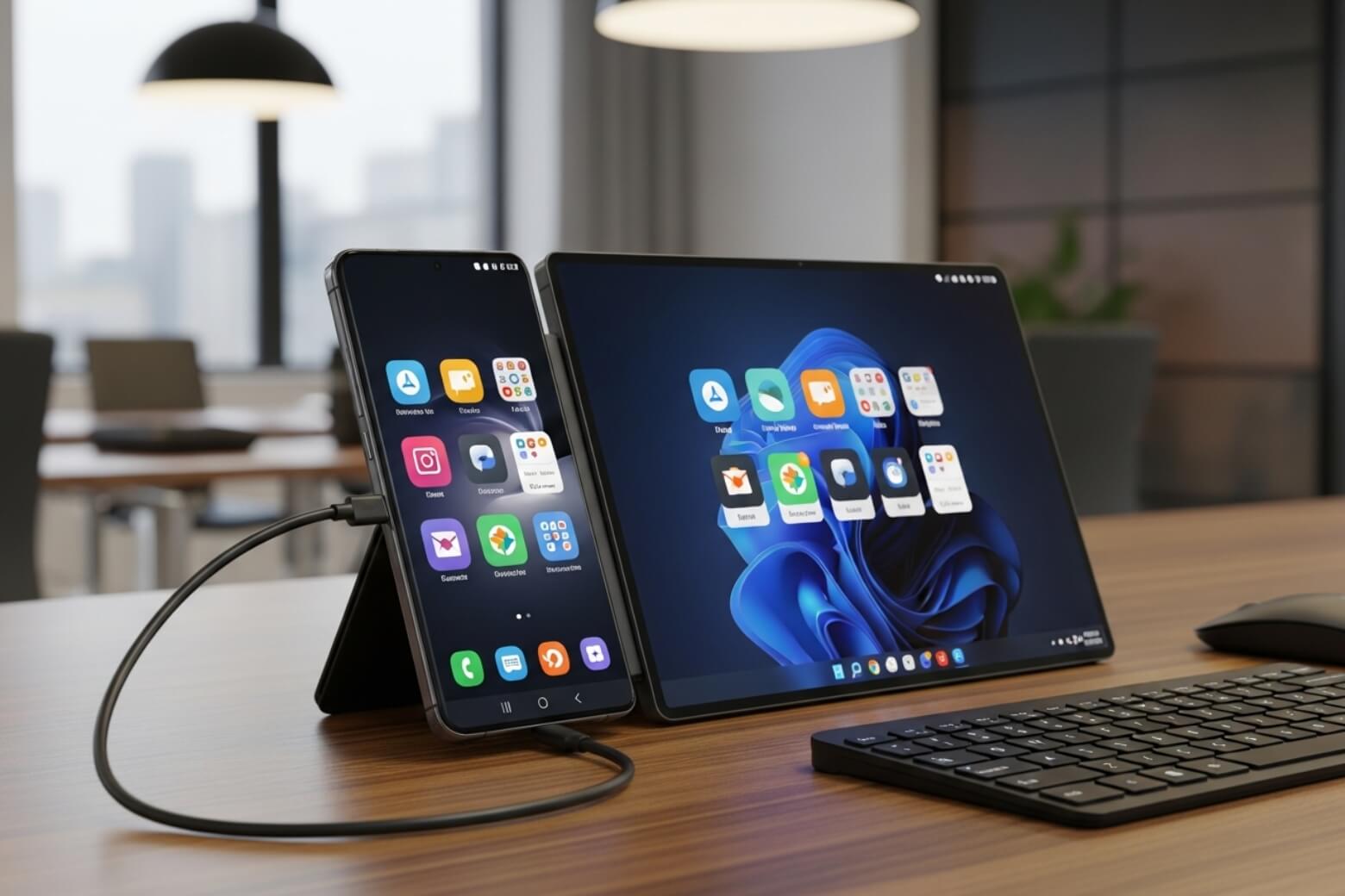 Samsung DeX là tính năng được tích hợp trên các dòng điện thoại Samsung cao cấp