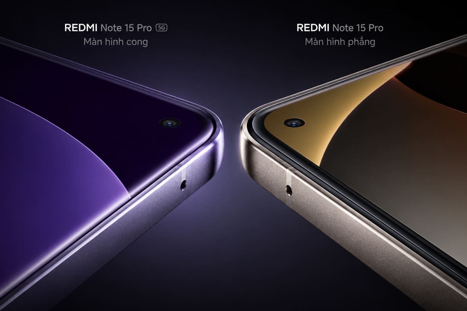 So sánh Redmi Note 15 Pro và Redmi Note 15 Pro 5G chênh 1 triệu khác biệt ở đâu? 6 Cận cảnh màn hình cong của bản 5G và màn hình phẳng của bản 4G