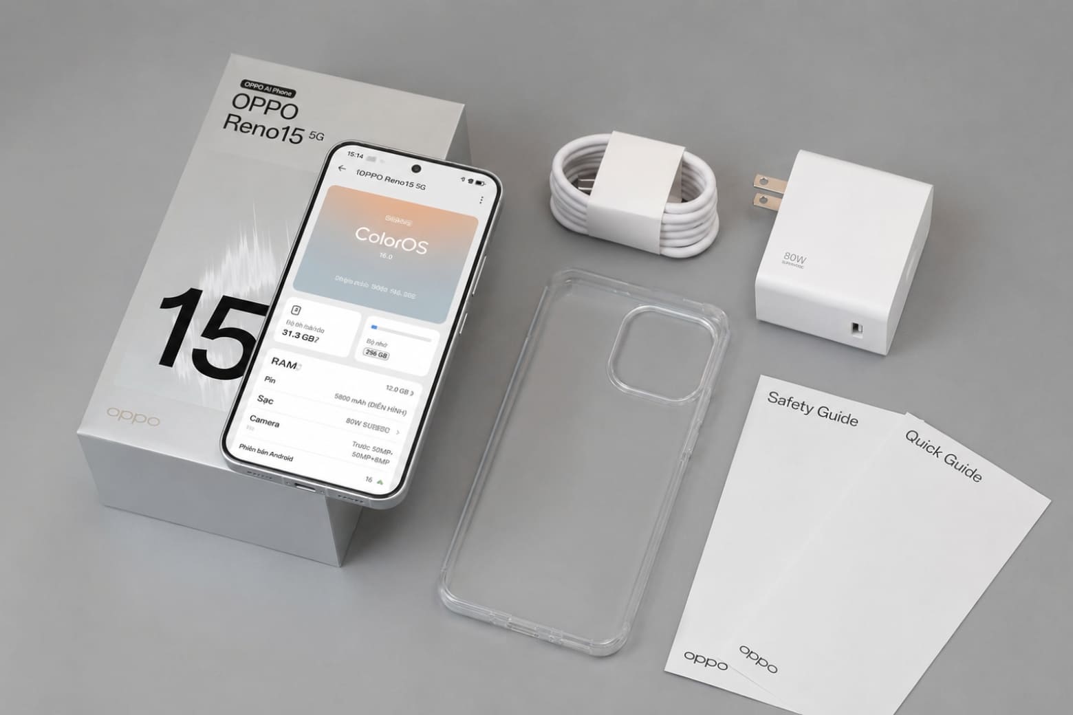 Trải nghiệm trên tay OPPO Reno15 về trải nghiệm thực tế và bài toán lên đời 5 Trải nghiệm mở hộp OPPO Reno15 với đầy đủ phụ kiện và củ sạc nhanh 80W