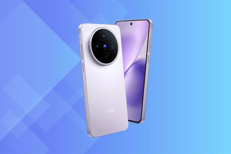 vivo X200T mỏng 8mm với khung nhôm cao cấp, kính Schott Xensation Alpha bền bỉ, có hai màu tím hoa cà và đen huyền bí.