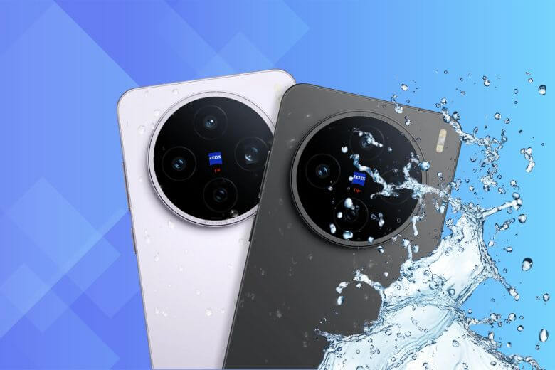 vivo X200T chuẩn IP68/IP69 chống nước, mỏng 8mm, kính Schott Xensation Alpha bền bỉ.