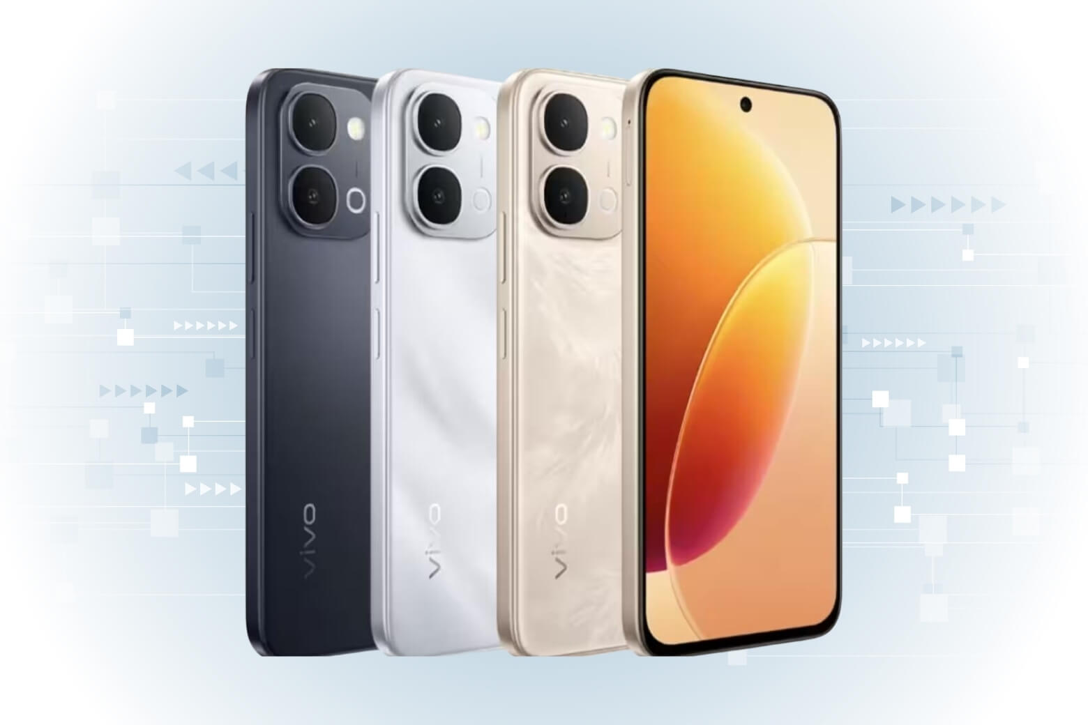 vivo Y500i sở hữu 3 màu đen, bạc, vàng