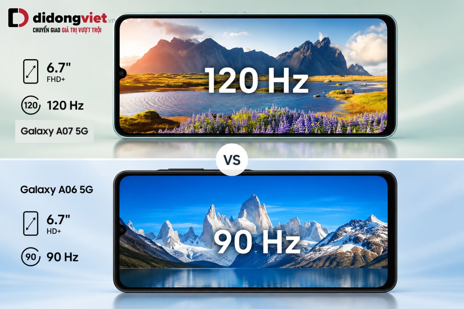 So sánh Samsung A07 5G và Samsung A06 5G: Nên chọn máy nào? 8 Đánh giá chất lượng hiển thị để chọn màn hình phù hợp nhu cầu sử dụng hằng ngày