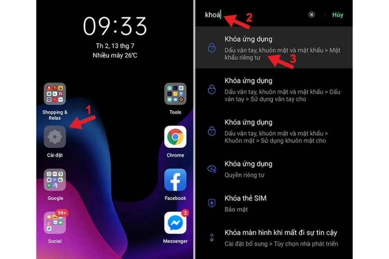 Cách khóa ứng dụng trên OPPO và Realme