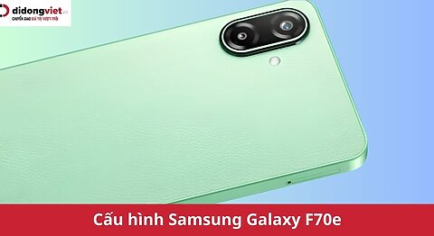 Cấu hình Samsung Galaxy F70e có gì nổi bật? Pin 6000mAh, mặt lưng da sang trọng Cấu hình Samsung Galaxy F70e