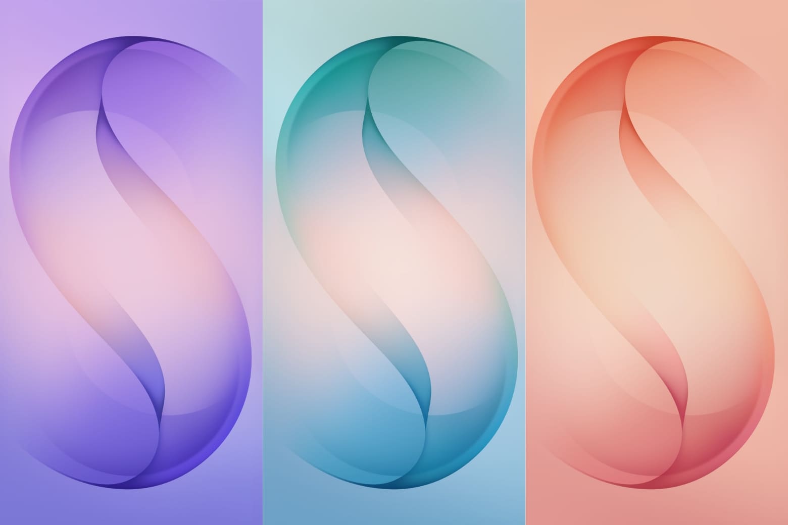 Khám phá bộ sưu tập hình nền Samsung Galaxy S26 Plus thường 8 Nhóm màu pastel (Xanh mint, San hô, Tím lavender)