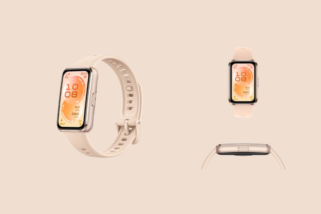 Màu Be của Huawei Band 11 – tone kem ấm áp, sang trọng như đồng hồ cao cấp.