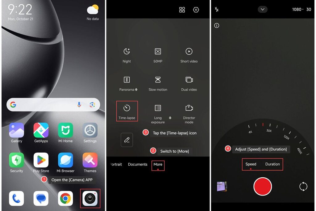 Xiaomi Có Chế Độ Pro Timelapse Cho Phép Điều Chỉnh Thông Số Chuyên Sâu.