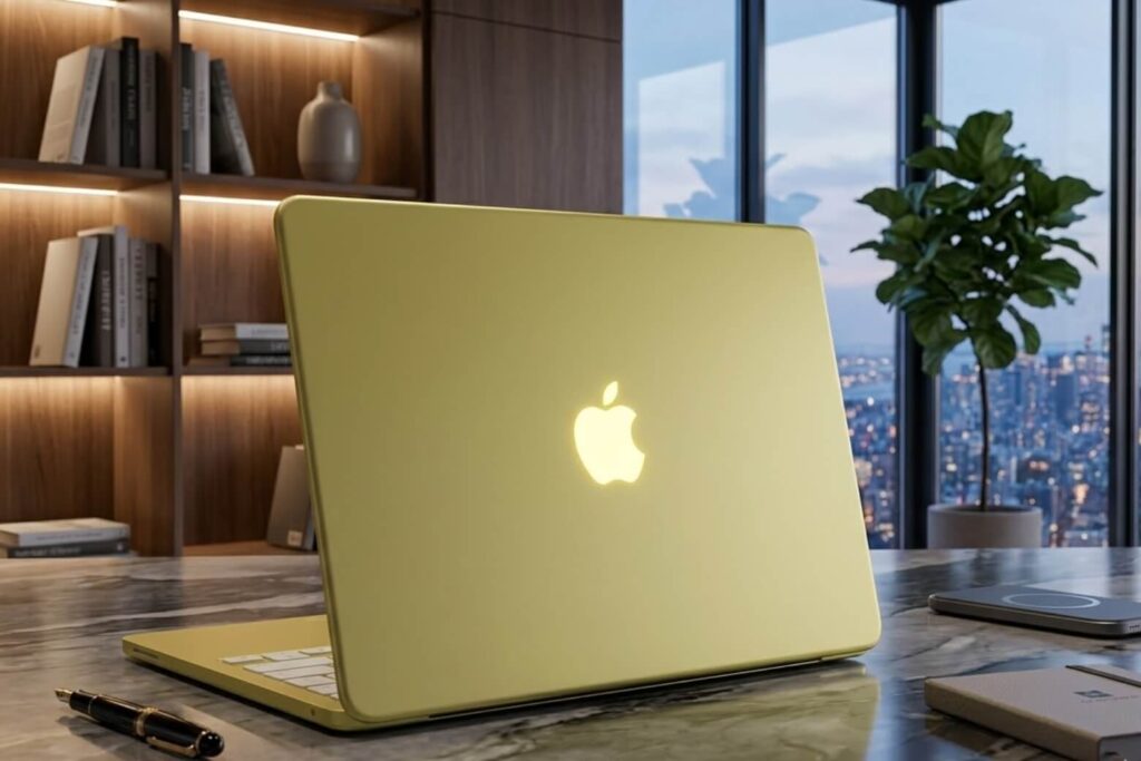 MacBook Neo có mấy màu? 4 Màu Sắc Sang Trọng - Chọn Màu Nào? 11 Vàng Citrus MacBook Neo mang đến năng lượng tươi sáng, vui vẻ và khác biệt