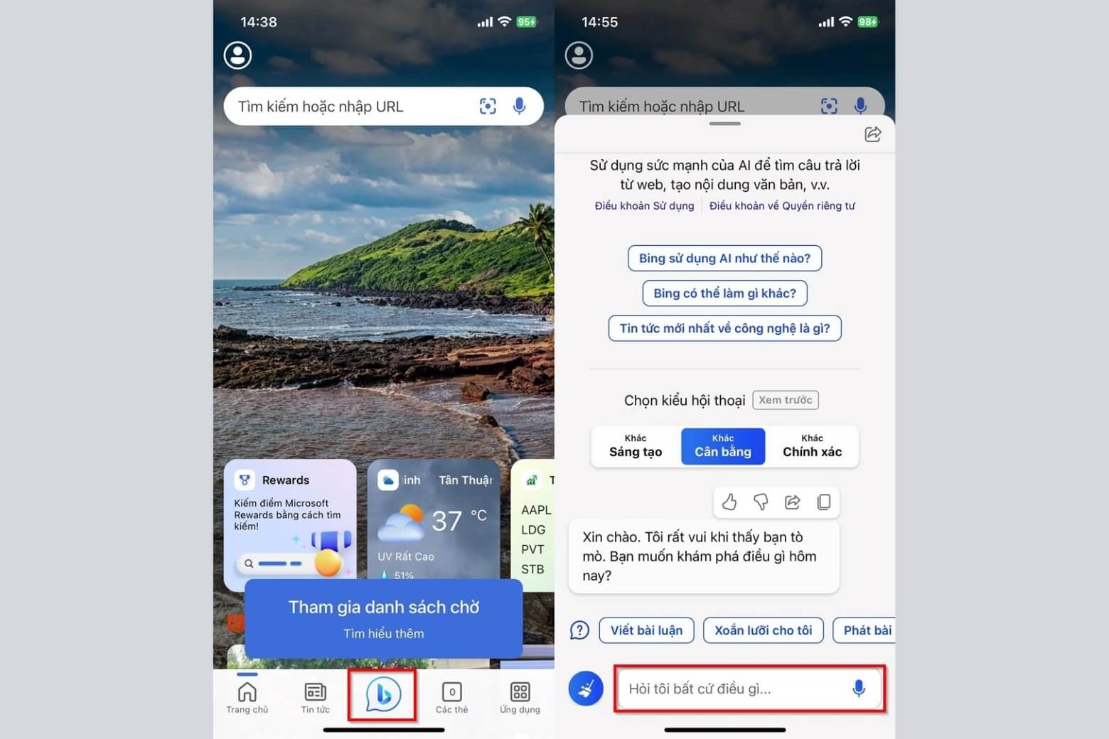 Bing AI là gì? Hướng dẫn sử dụng trên điện thoại và máy tính 11 Bing AI là gì giao diện chat trên smartphone