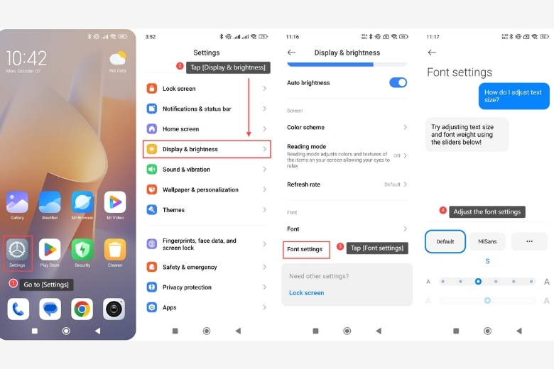 Cách chỉnh cỡ chữ trên điện thoại Android và iPhone đơn giản nhất 15 Cách chỉnh cỡ chữ trên Xiaomi