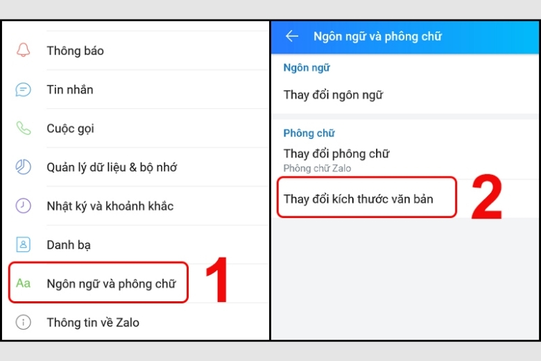 Cách chỉnh cỡ chữ trên điện thoại Android và iPhone đơn giản nhất 19 Cách chỉnh cỡ chữ trong Zalo