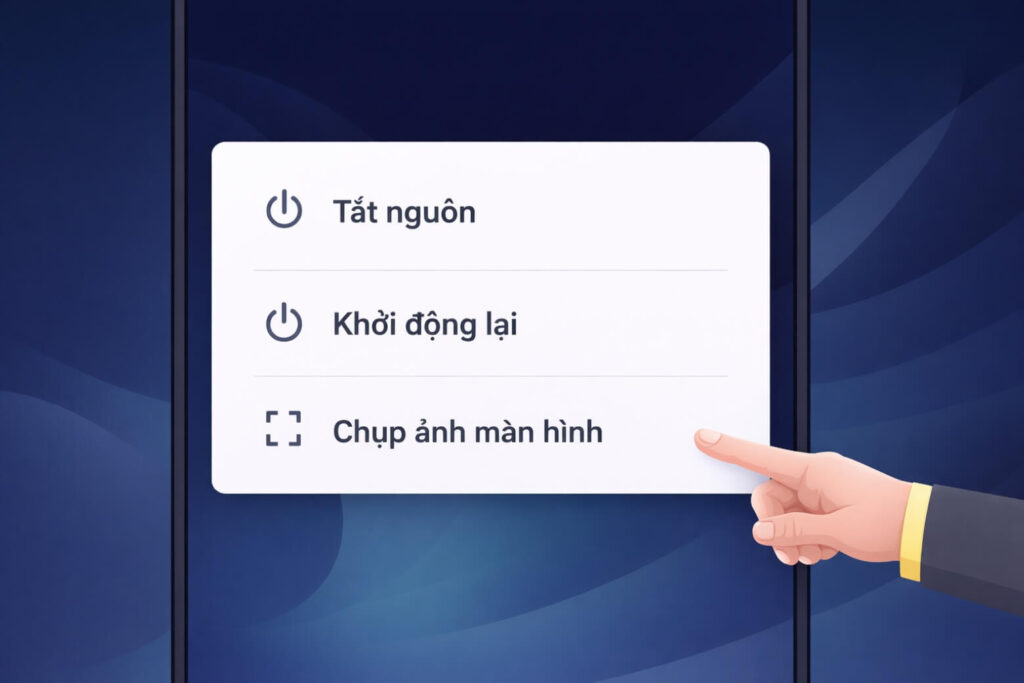 Sony Xperia cho phép chụp ảnh màn hình trực tiếp từ menu nút nguồn, tối ưu cho thao tác một tay.