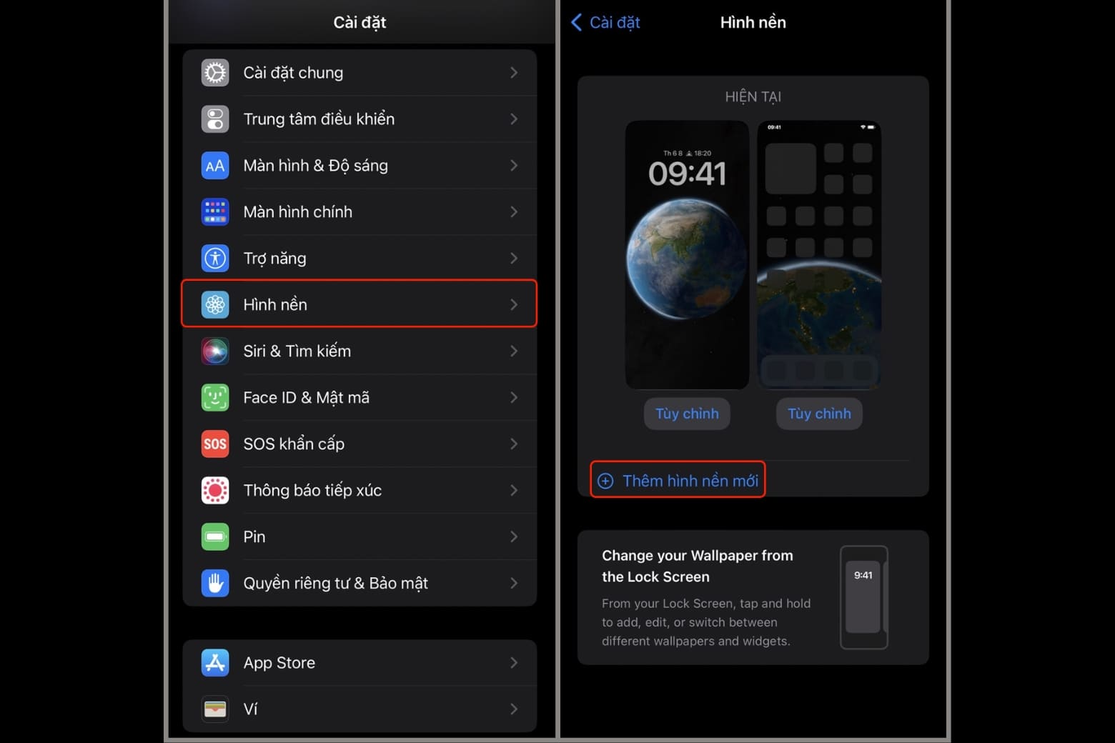 Cách đổi hình nền điện thoại iPhone và Android chỉ vài bước 10 Đổi hình nền từ ứng dụng Cài đặt