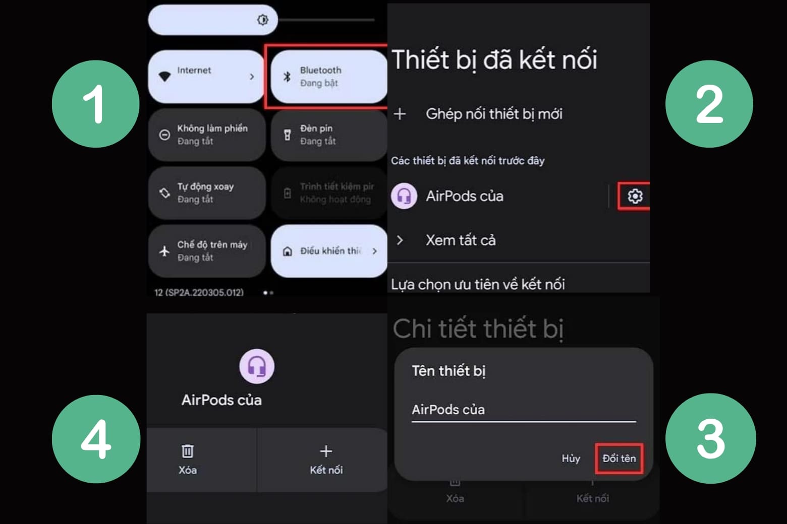 Cách đổi tên AirPods trên iPhone, Android, MacBook và máy tính 15 Cách đổi tên AirPods trên điện thoại Android