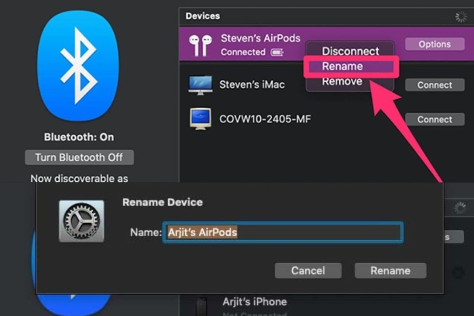 Cách đổi tên AirPods trên iPhone, Android, MacBook và máy tính 14 Cách đổi tên AirPods trên MacBook