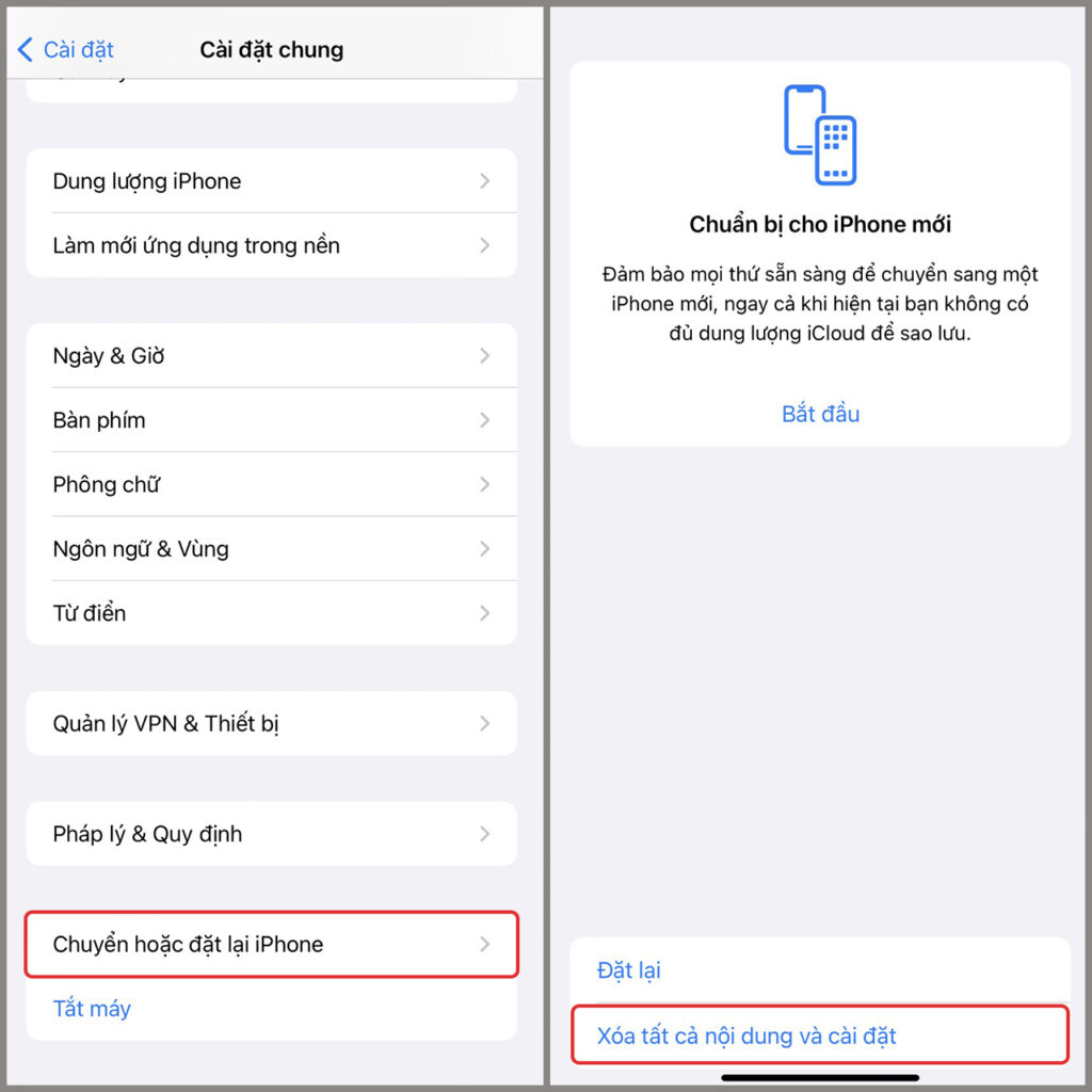Cách khôi phục cài đặt gốc cho iPhone