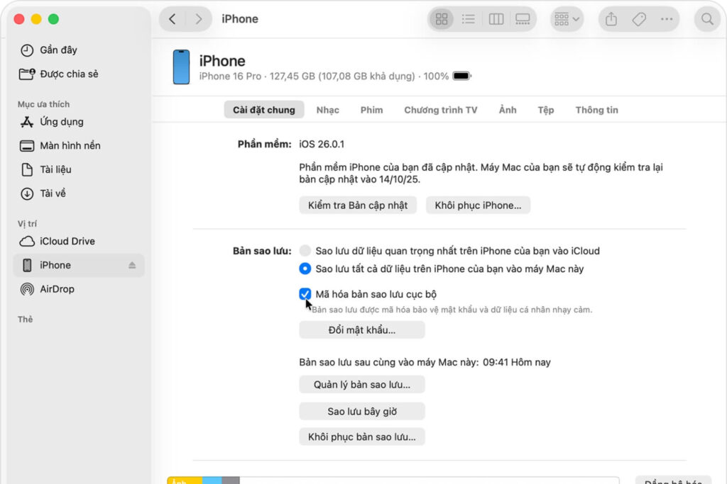 Cách khôi phục tin nhắn SMS trên điện thoại- Phương pháp đơn giản cho iPhone/Android 18 Khôi phục từ máy tính qua USB—nhanh hơn iCloud khi kết nối Finder (Mac) hoặc iTunes (Windows).