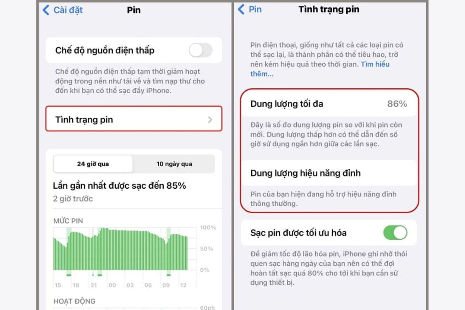 Cách kiểm tra pin iPhone đã thay chưa đơn giản, chính xác nhất 9 Kiểm tra qua mục Tình trạng pin & Sạc