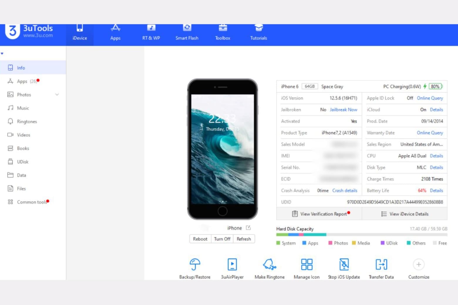 Cách kiểm tra pin iPhone đã thay chưa đơn giản, chính xác nhất 13 Kiểm tra bằng phần mềm 3uTools