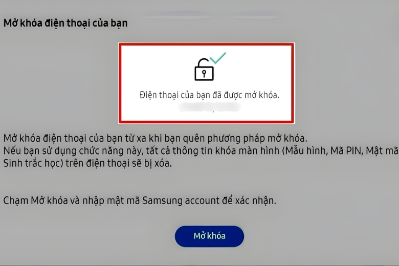 5 Cách mở khóa nhanh nhất khi quên mật khẩu điện thoại Samsung? 15 Mở khóa điện thoại Samsung bằng Find My Mobile