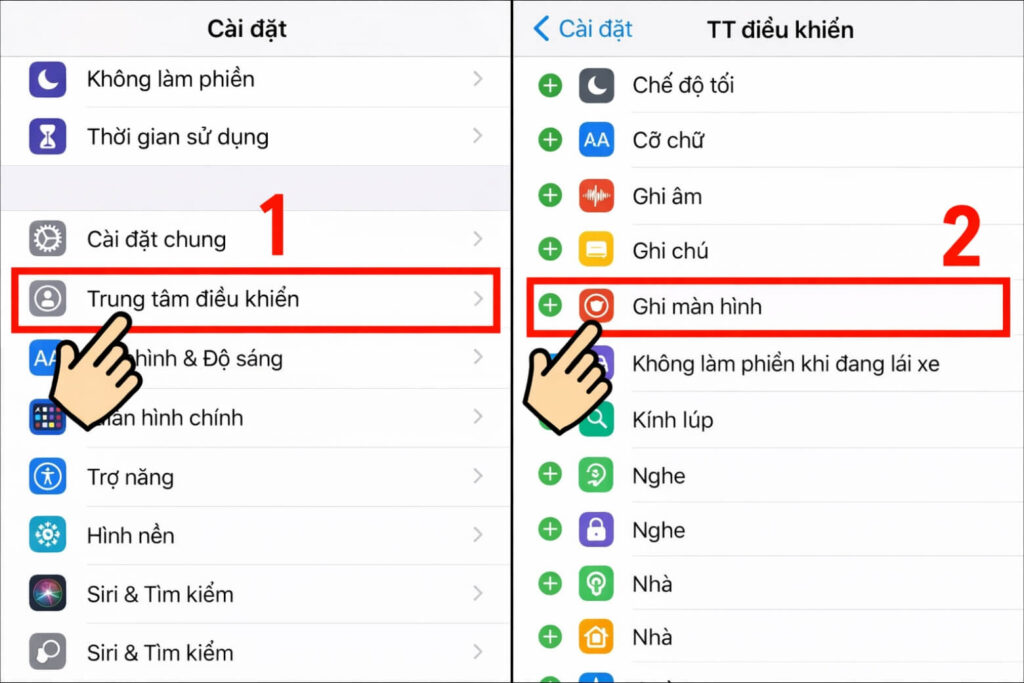iPhone cung cấp quy trình quay màn hình tối giản nhưng đạt chất lượng cao.