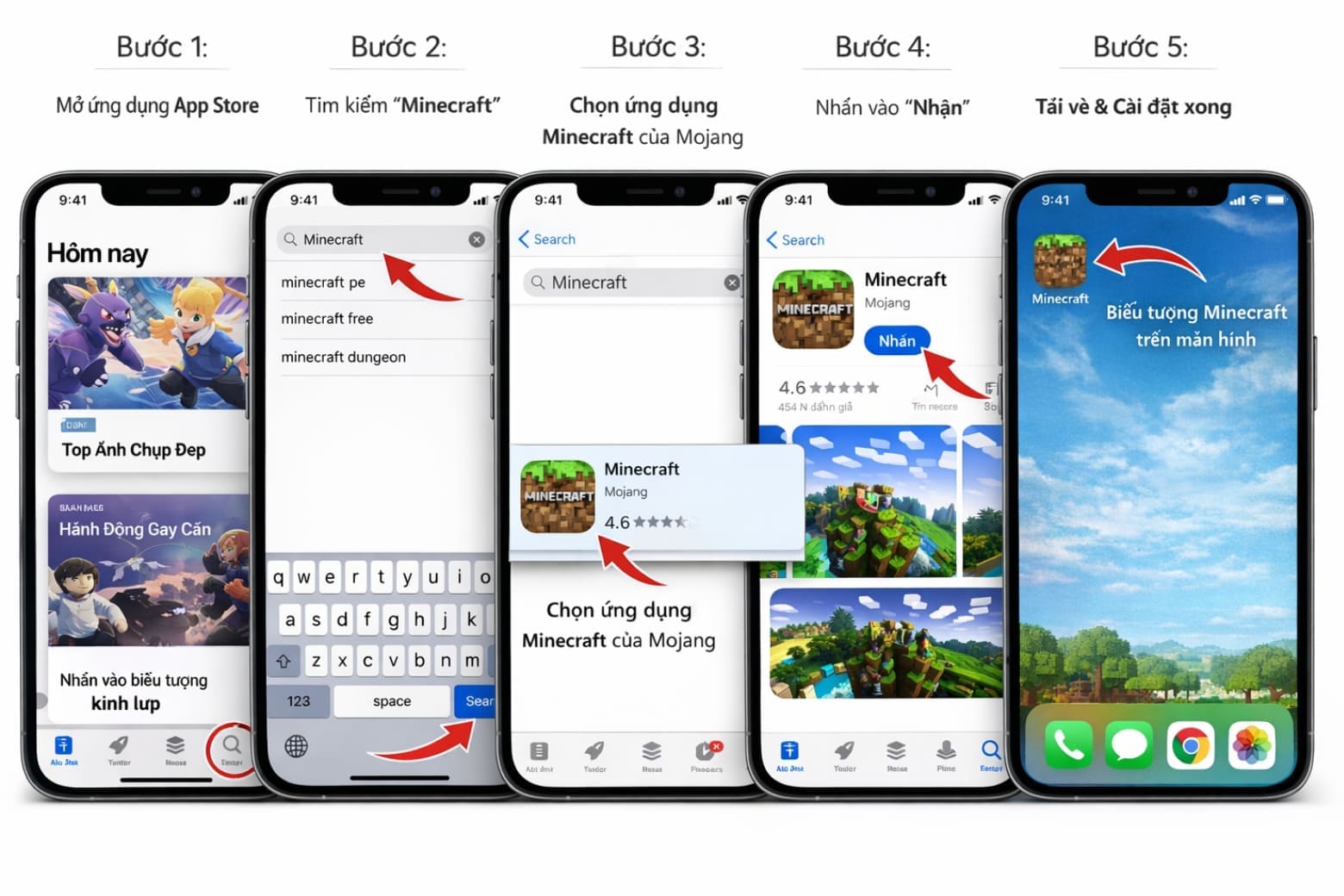 Hướng dẫn 2 cách tải Minecraft trên iPhone an toàn, đơn giản 6 Cách tải Minecraft trên iPhone qua App Store