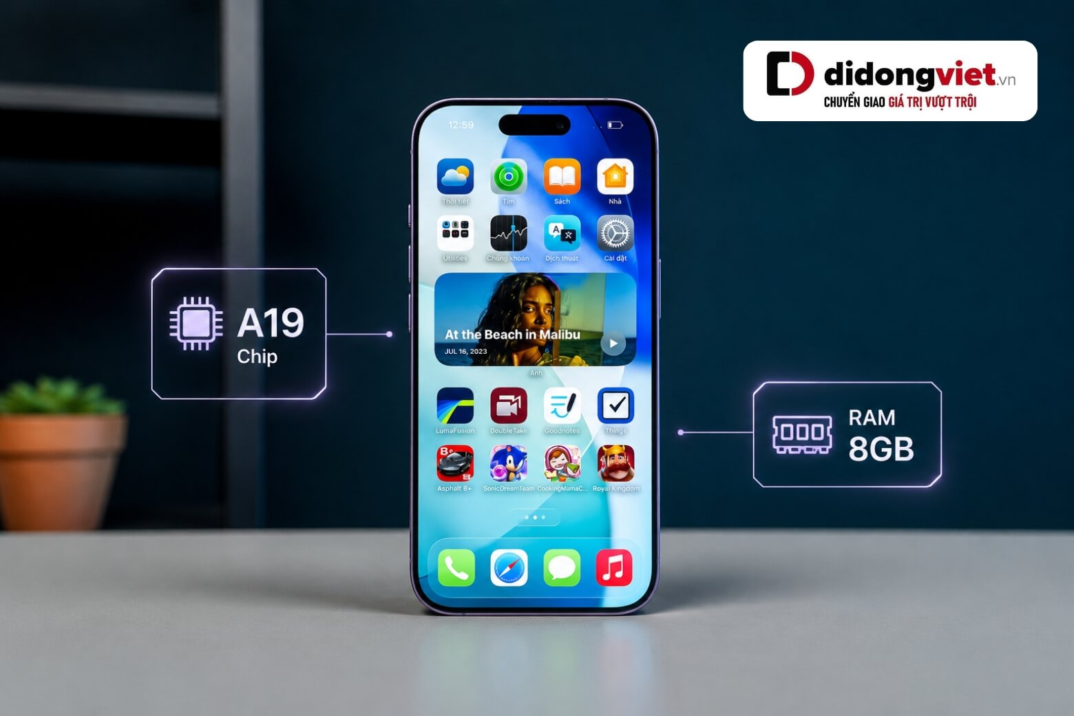 Cấu hình iPhone 17 chip A19 RAM 8GB