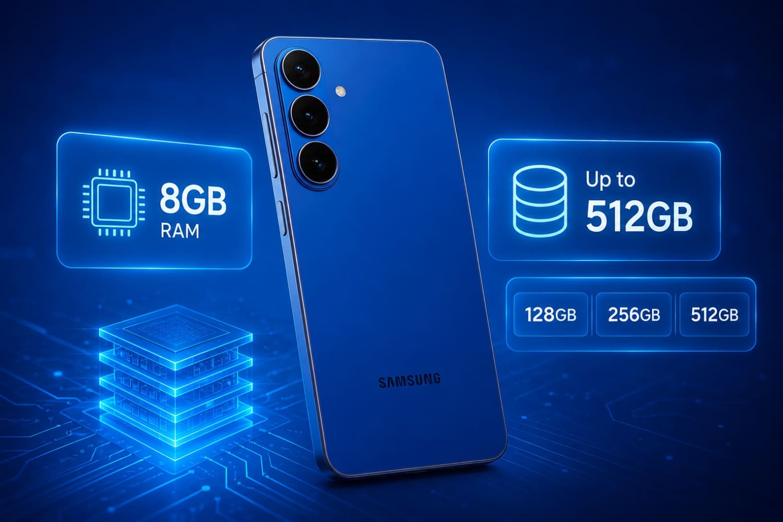 Cấu hình Samsung Galaxy S26 FE chi tiết có gì nổi bật? 9 RAM 8GB cùng dung lượng lưu trữ lớn giúp Galaxy S26 FE đa nhiệm thoải mái hơn