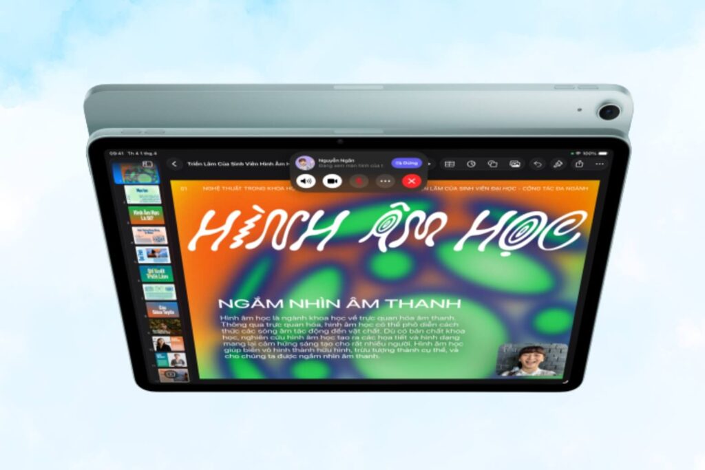 Wi-Fi 7 và eSIM giúp iPad Air M4 sẵn sàng cho môi trường làm việc di động hiện đại.
