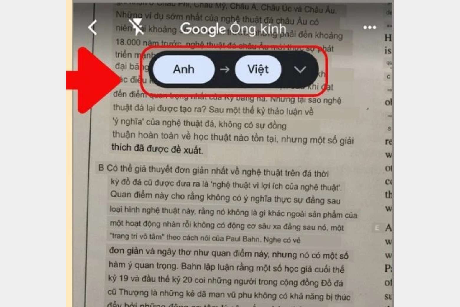 google dịch hình ảnh trên iphone chọn ngôn ngữ nguồn và đích