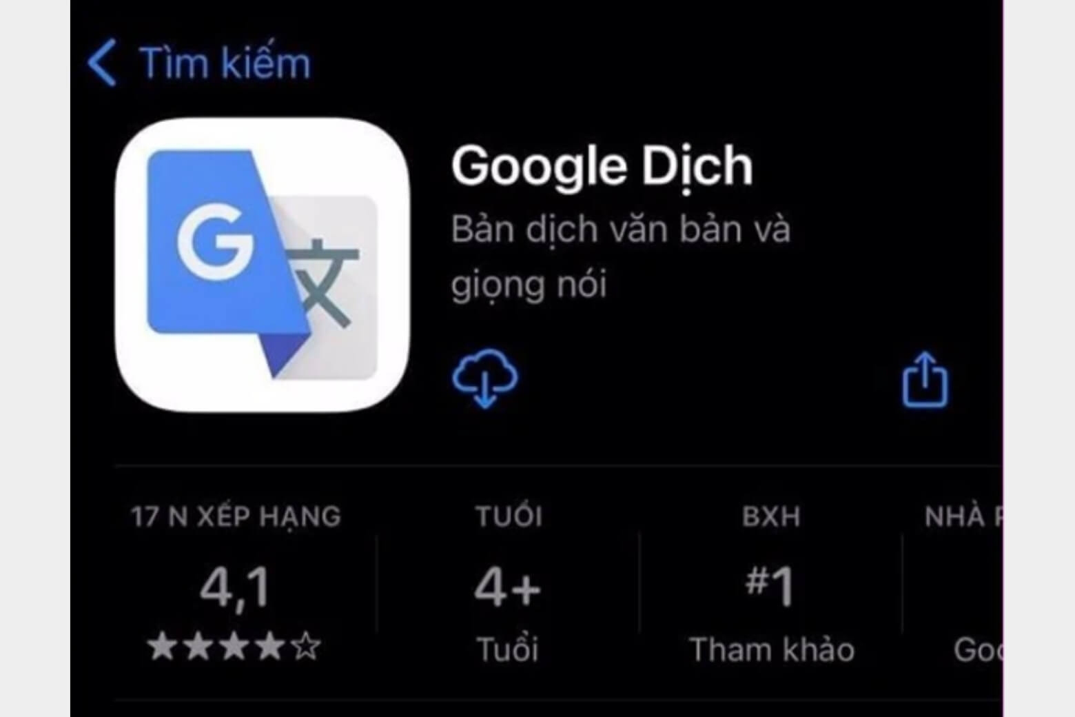 google dịch hình ảnh trên iphone tải ứng dụng