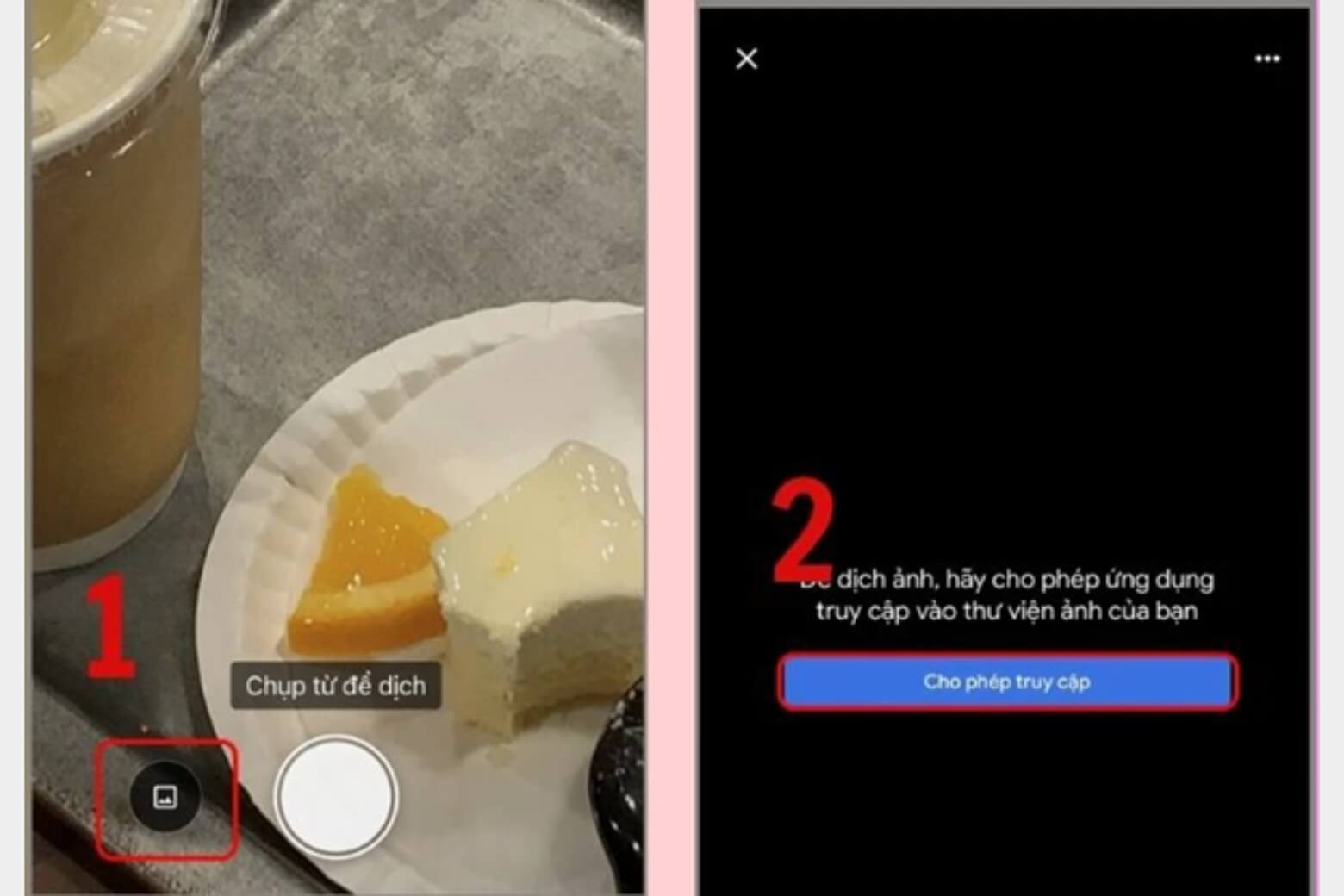 google dịch hình ảnh trên iphone từ thư viện ảnh