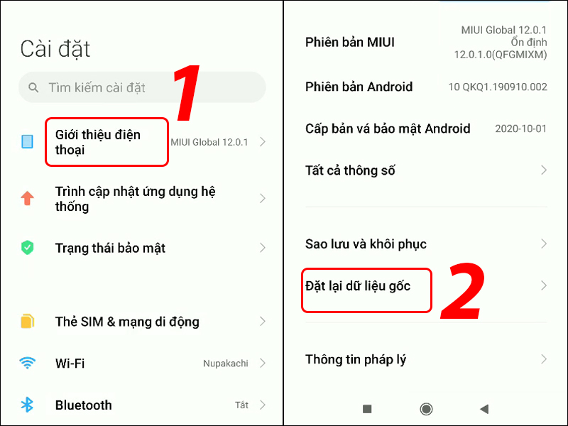 Cách reset điện thoại Xiaomi