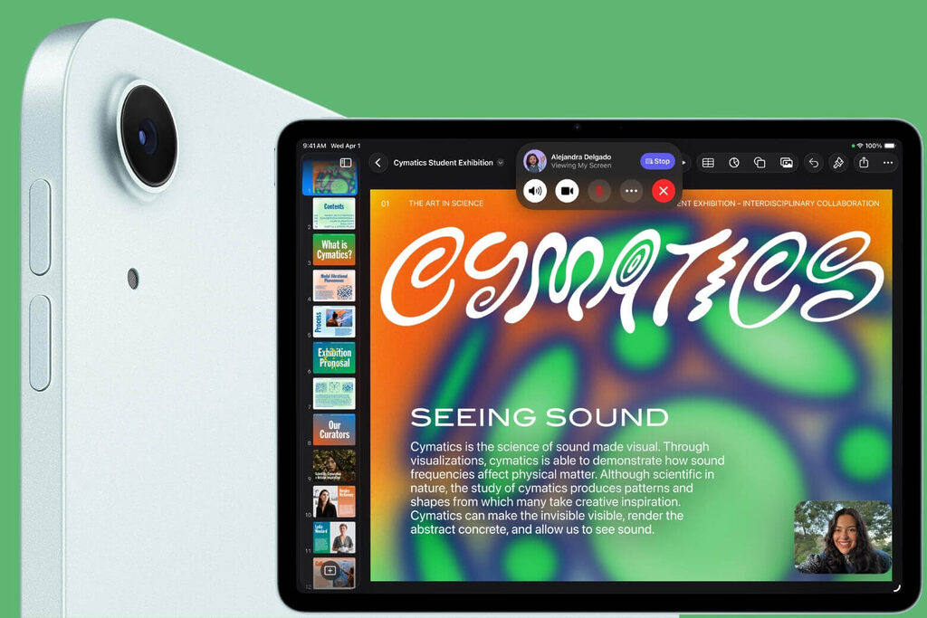 iPad Air M4 có gì mới? Cấu hình chi tiết và giá bán chính thức 12 iPad Air M4 có gì mới? - Camera 12MP góc siêu rộng 122 độ hỗ trợ thoại video