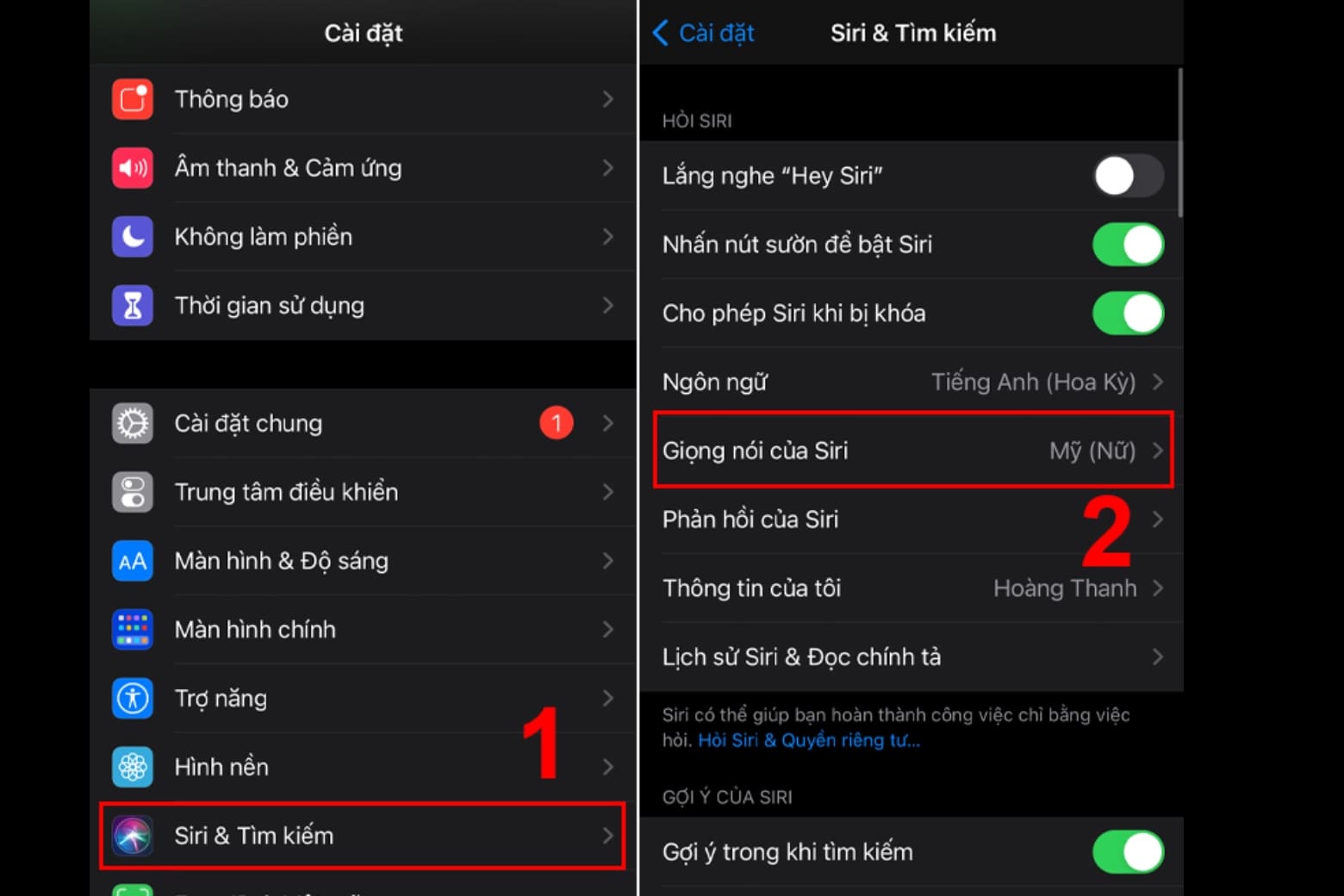 Hướng dẫn cách dùng Siri tiếng Việt trên iPhone từ A đến Z 11 Cách tùy chỉnh giọng nói Siri tiếng Việt