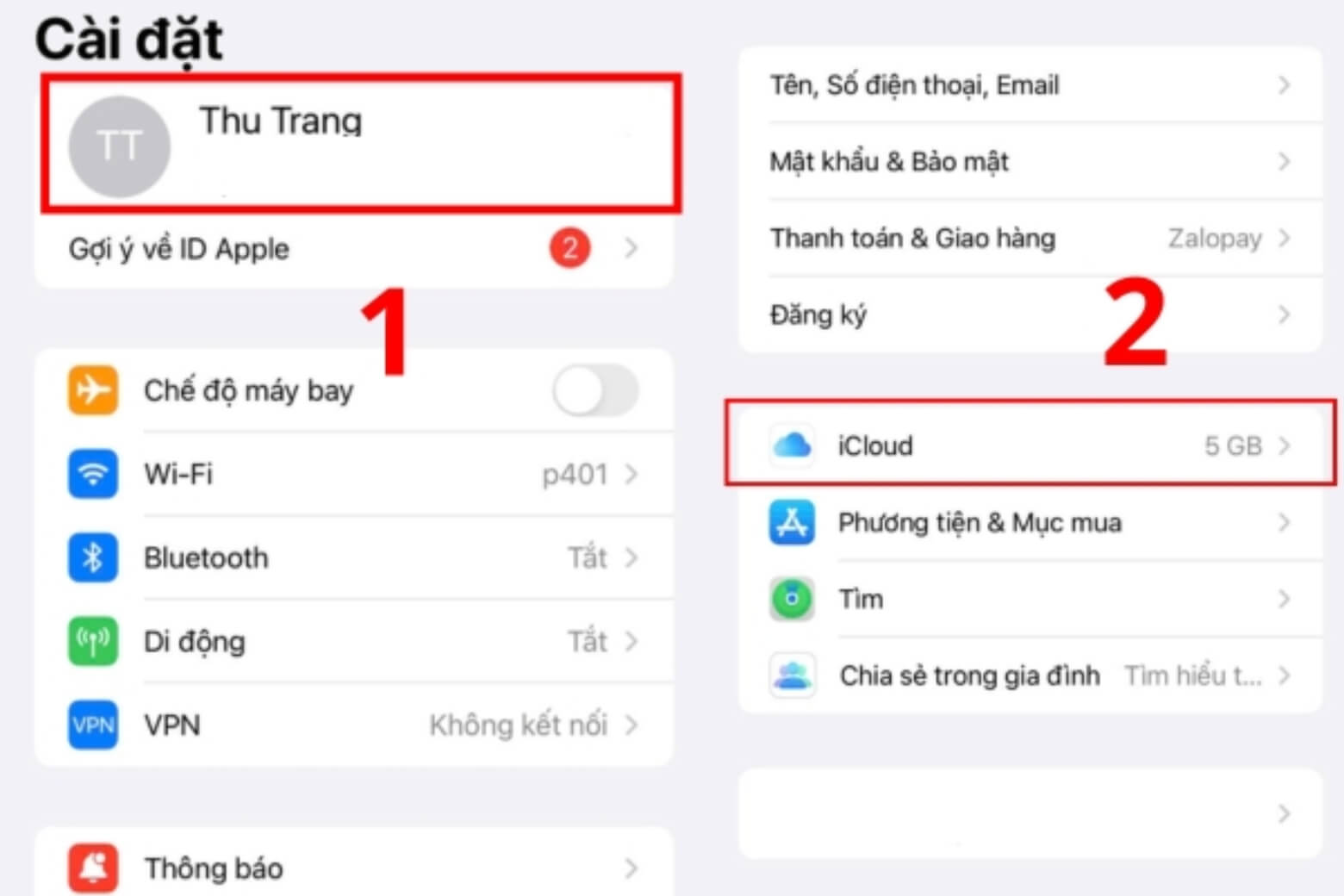 Tăng dung lượng iPhone 64GB lên 128GB thế nào an toàn, hiệu quả? 13 Tăng dung lượng iPhone 64GB lên 128GB bằng iCloud